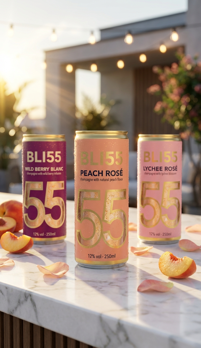 BLI55 cans in premium lifestyle setting