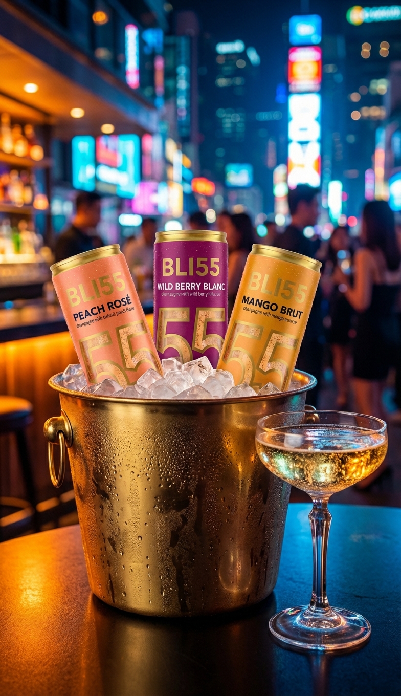 BLI55 cans in an ice bucket at a festival