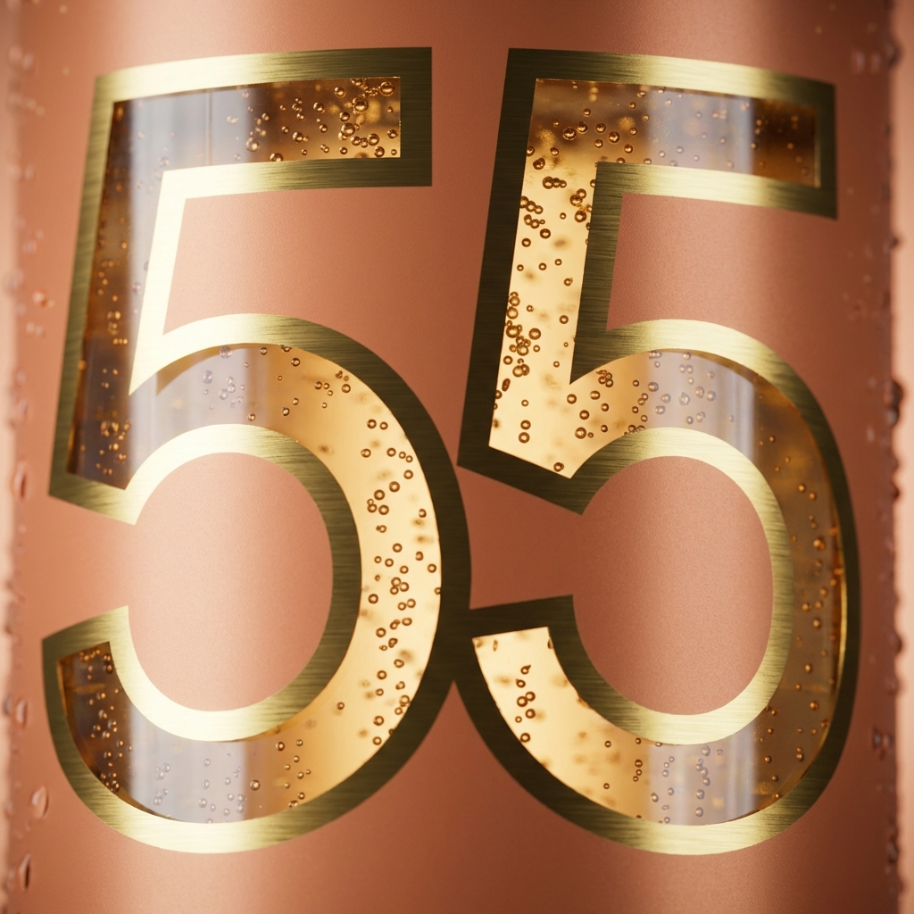 The iconic 55 window showing real champagne bubbles